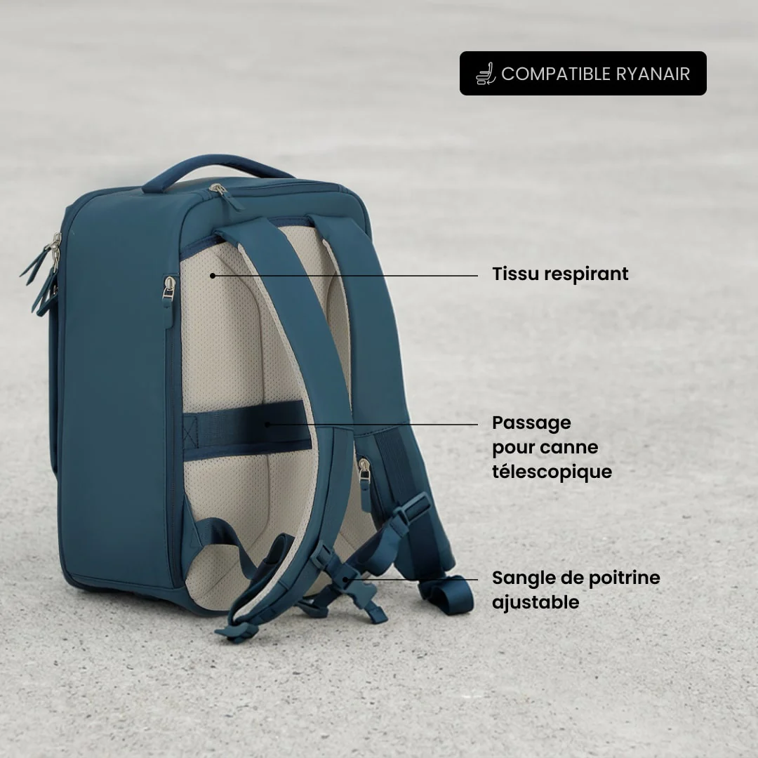 Sac à dos de voyage cabine 40 cm - Obsidian Jump | Compatible Ryanair - Image 15
